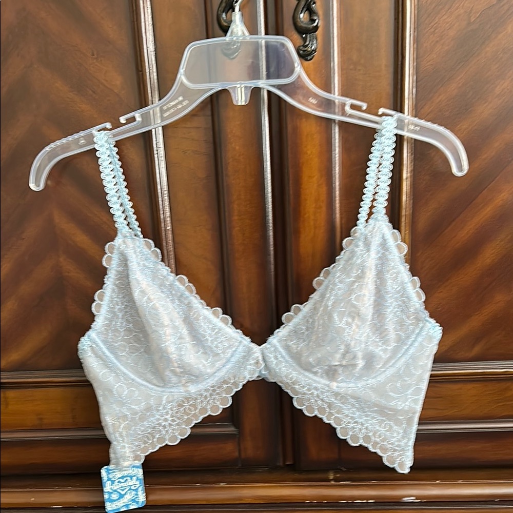 Free People Intimately Elegant Lace Bralette in blue hydrangea